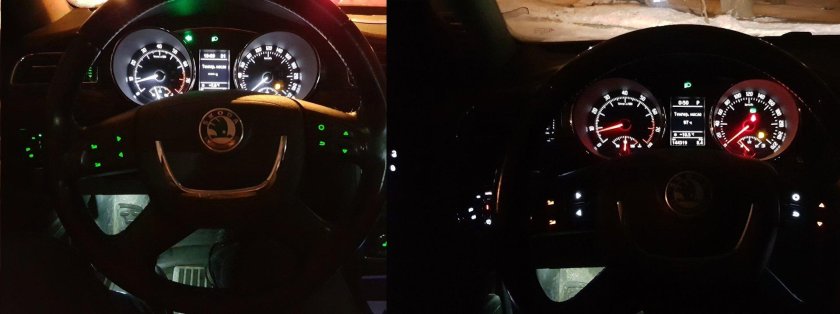 Skoda Superb 2 Пересвет салона