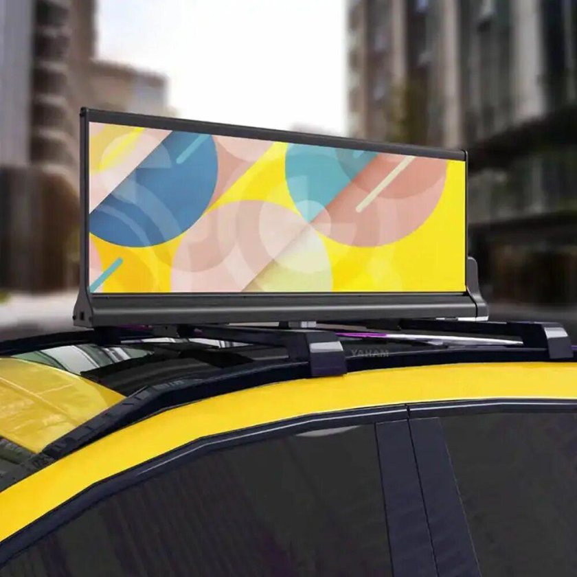 Мониторы с рекламой на такси