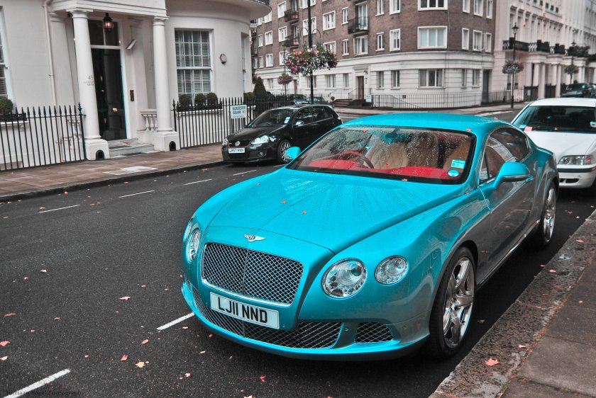 Бентли Континенталь бирюзовая