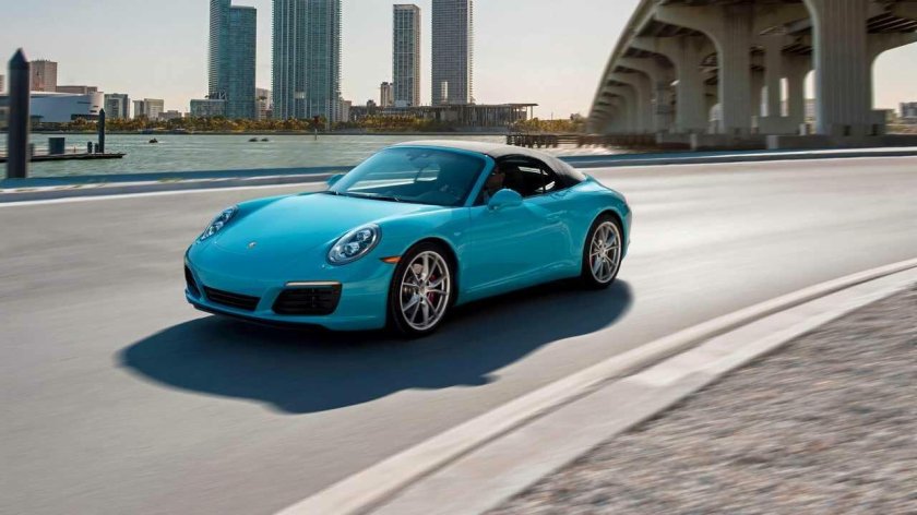 Porsche 911 Carrera 4s Cabriolet бирюзовый