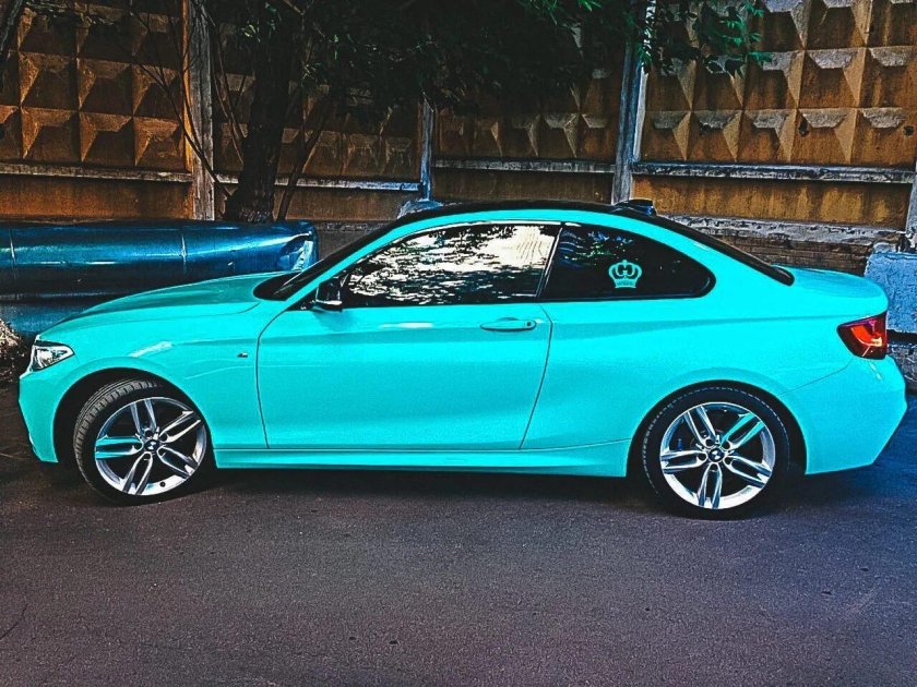 БМВ е92 бирюзовая