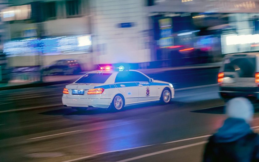 Машина ДПС С мигалками