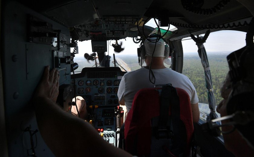 Ка 27 тушит пожар