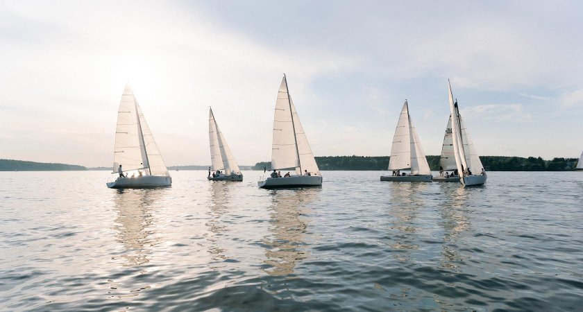 Парусная регата на Клязьминском водохранилище