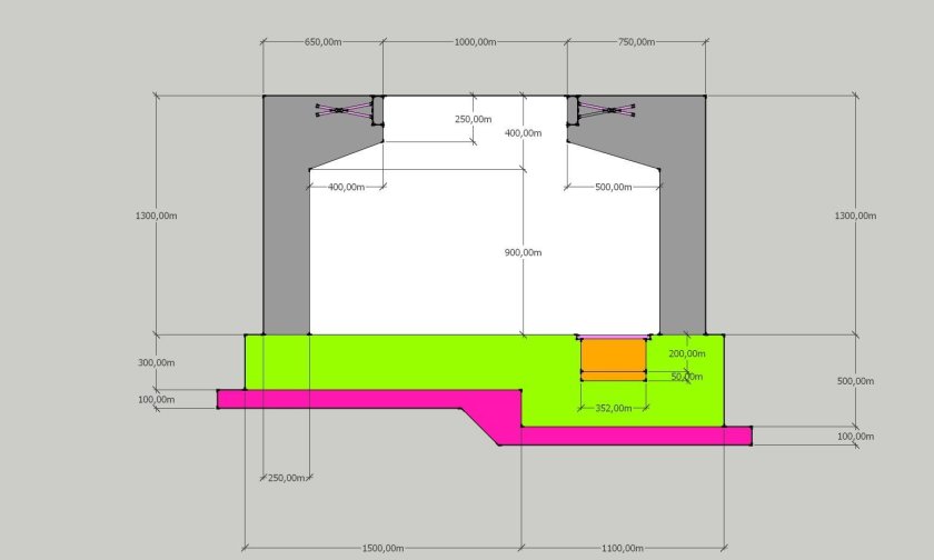 Размер смотровой ямы в гараже для легкового автомобиля чертеж схема