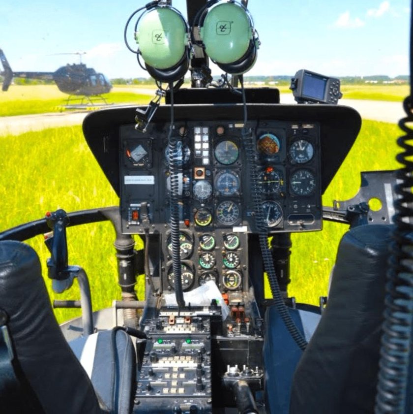 Бо-105 вертолет кабина