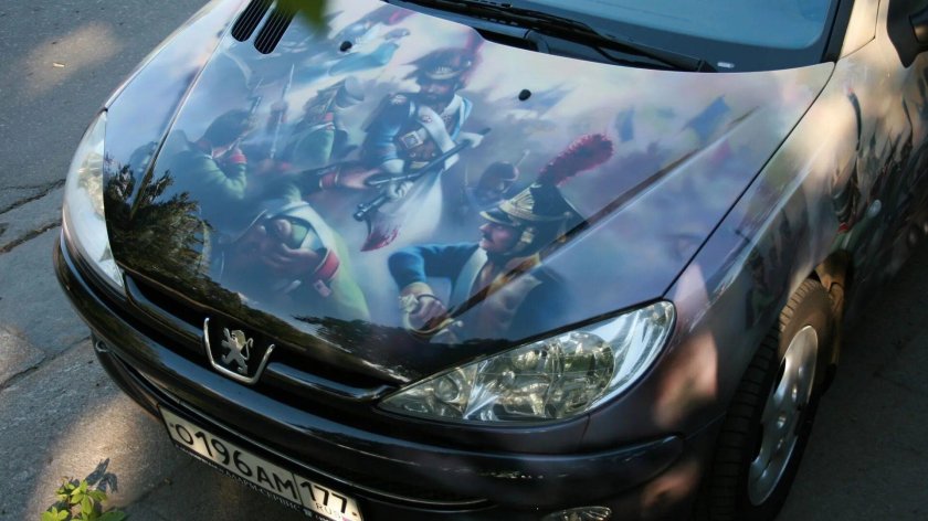 Аэрография на Пежо 206