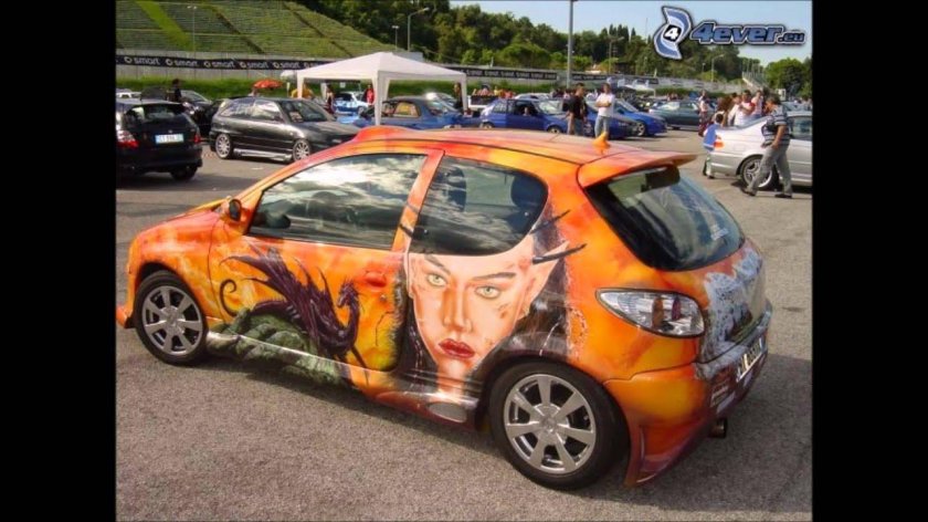 Аэрография на Пежо 206