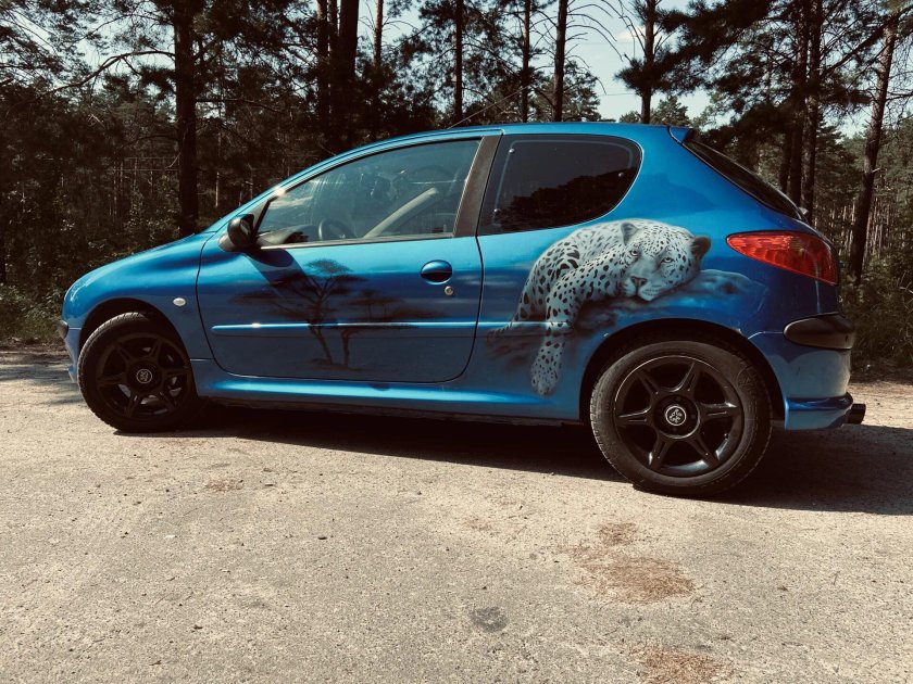 Пежо 206 голубой