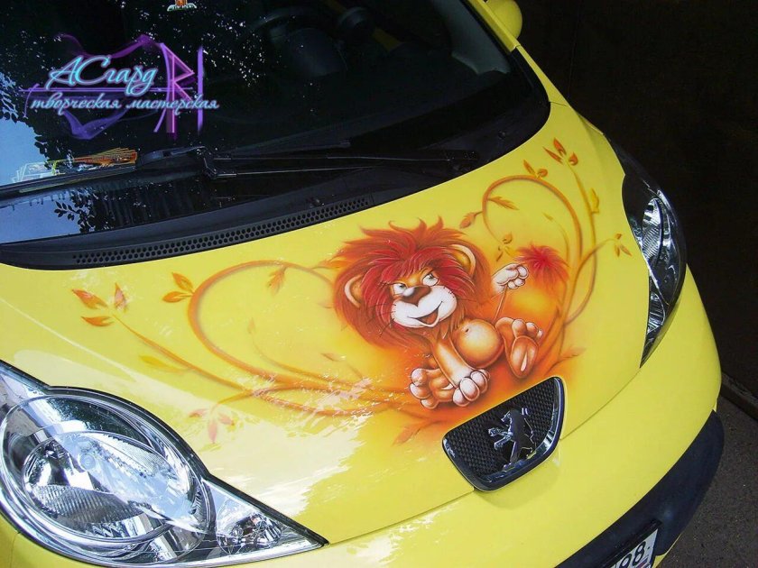 Аэрография на Пежо 107