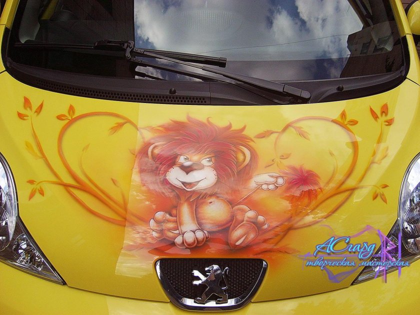 Аэрография на Пежо 107