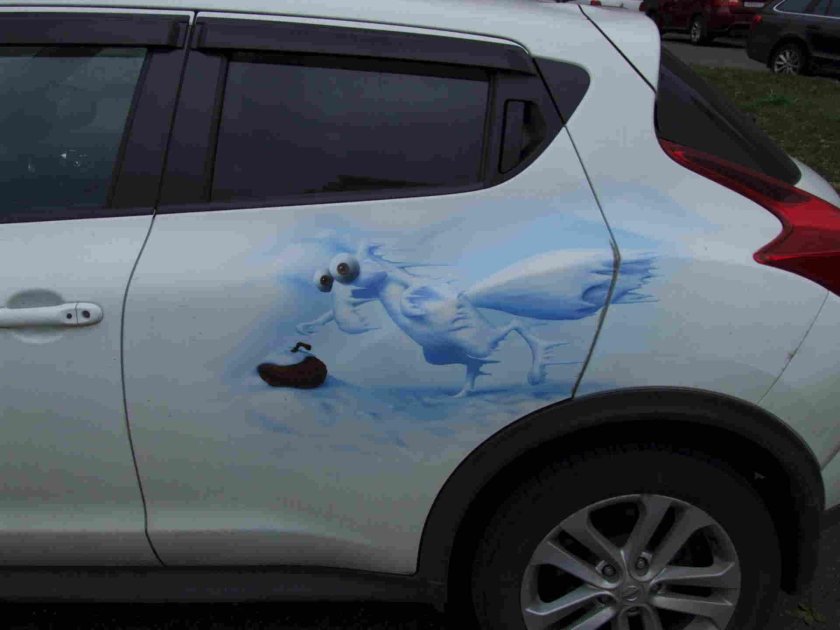 Аэрография на авто охота