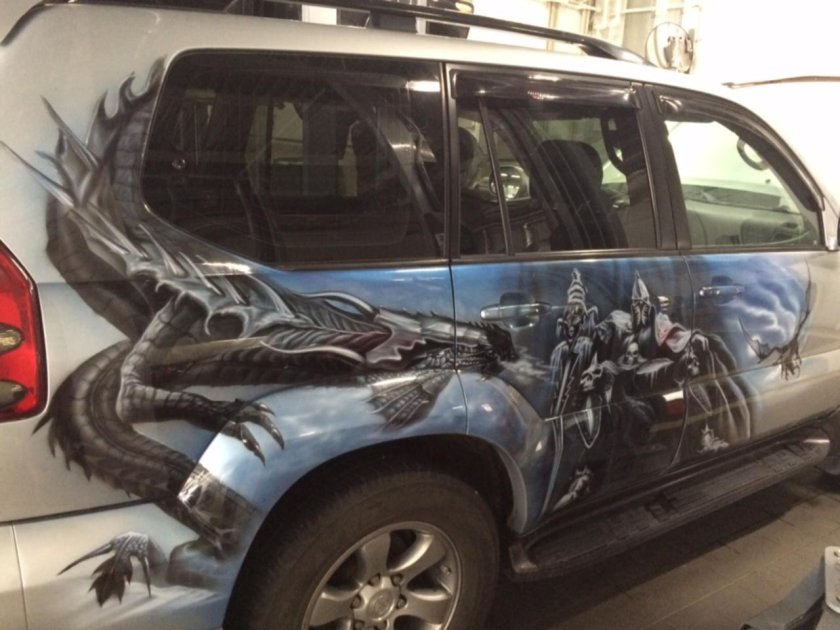 Аэрография хоккей на авто