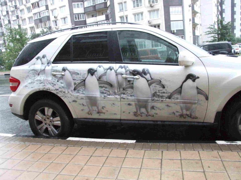 Аэрография на авто город