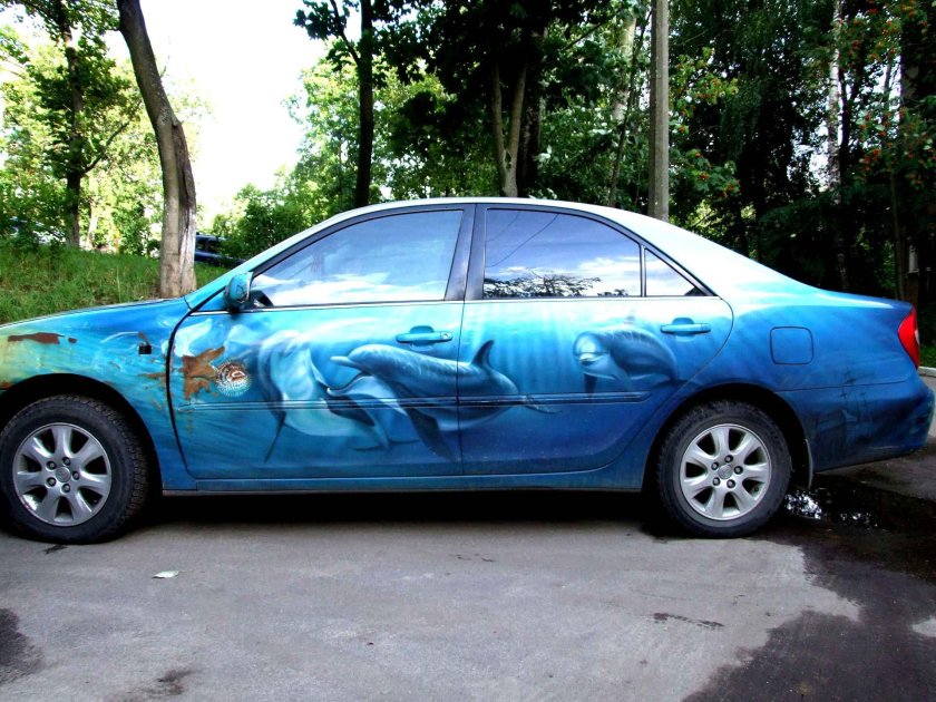 Аэрография на авто море