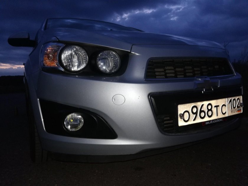 Шевроле Авео с противотуманками 2013