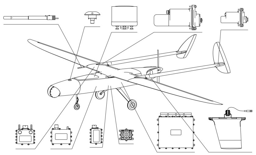 Электрическая схема БПЛА самолетного типа
