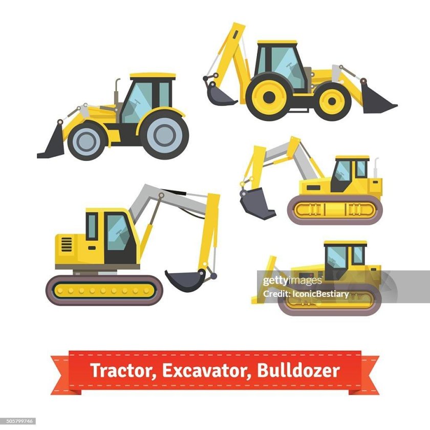 Трактор JCB вектор