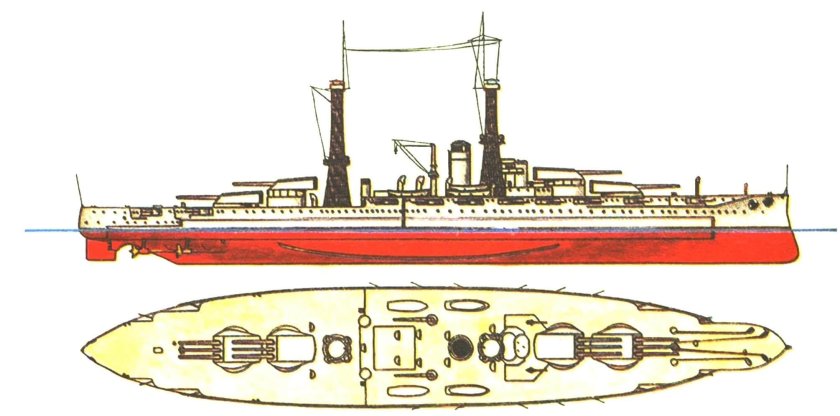 Линкор Пенсильвания чертежи 1942