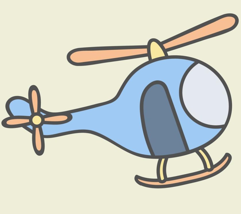 Вертолет мультяшный