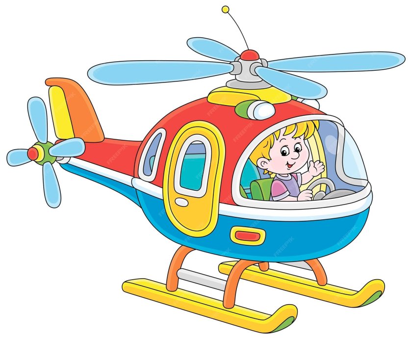Вертолет детский вектор