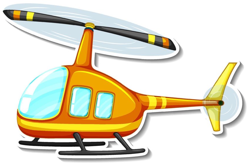 Вертолет детский вектор