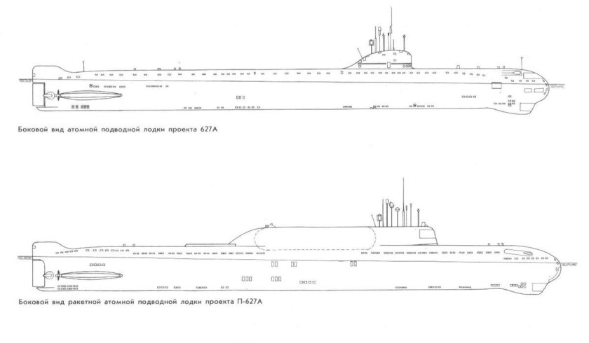 АПЛ проекта 627а проекта чертежи