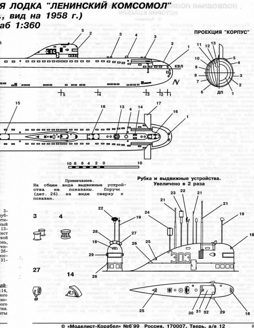 Чертежи подводной лодки Ленинский комсомол