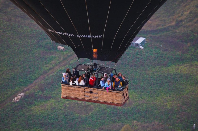 На воздушном шаре