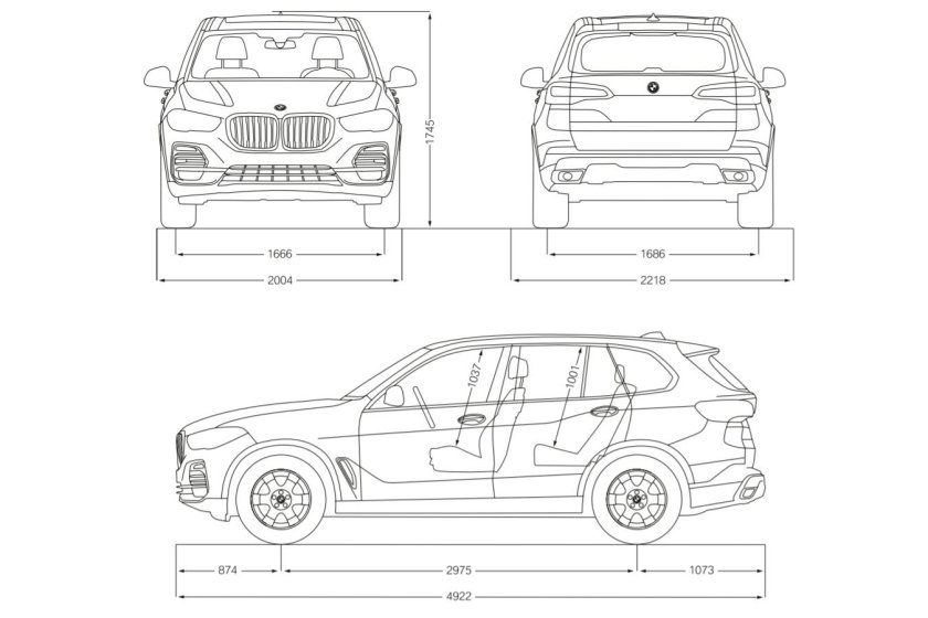 BMW x3 габариты кузова