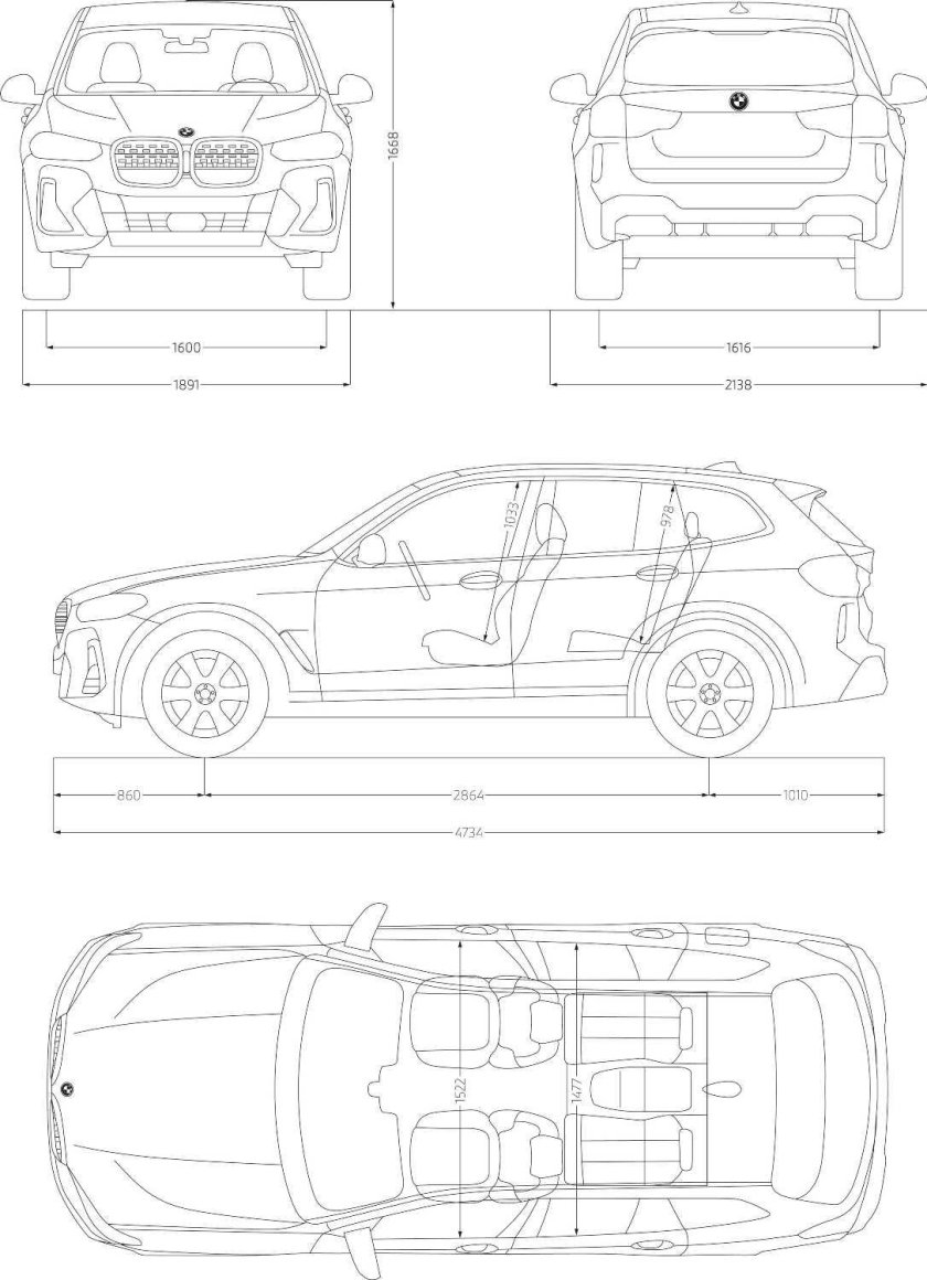 БМВ х4 габариты