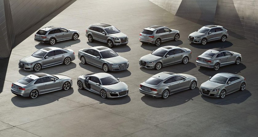 Ауди линейка моделей