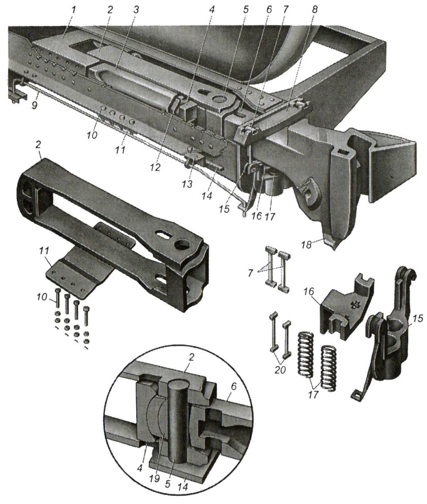 Тяговый хомут автосцепки са-3
