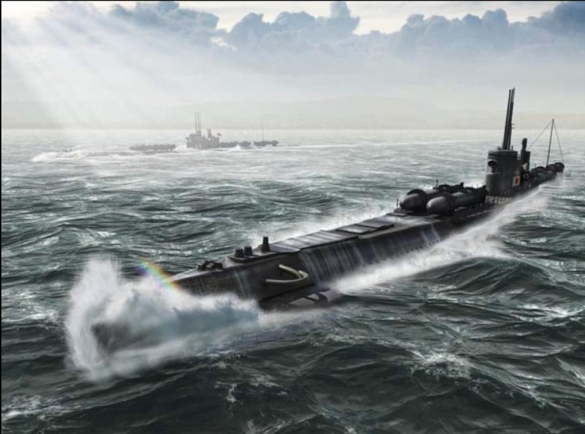 Японская подводная лодка авианосец