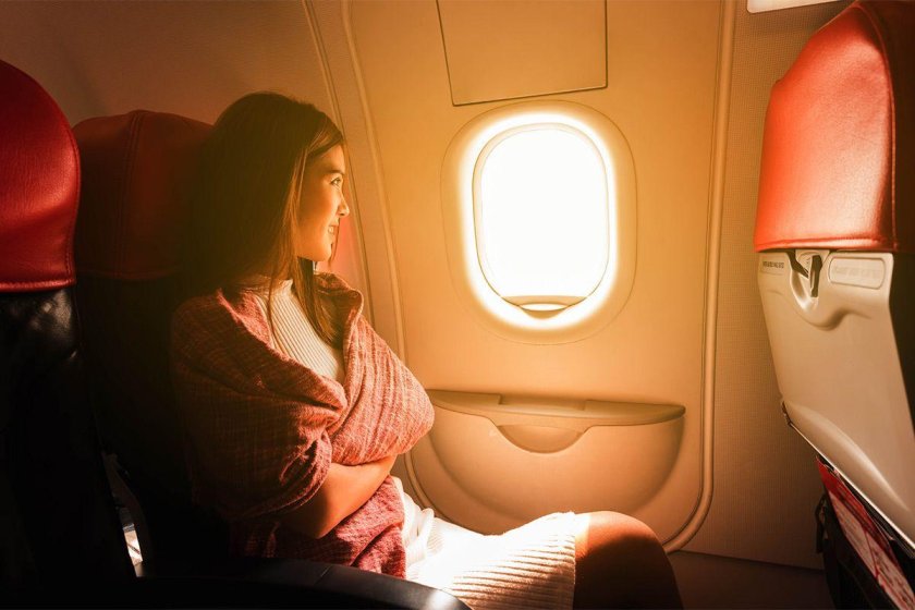 Девушка в самолете