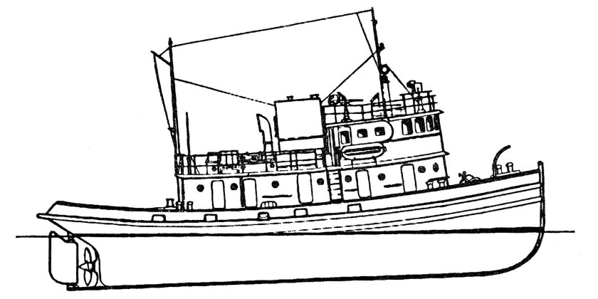 Колесный пароход буксир 732 чертежи