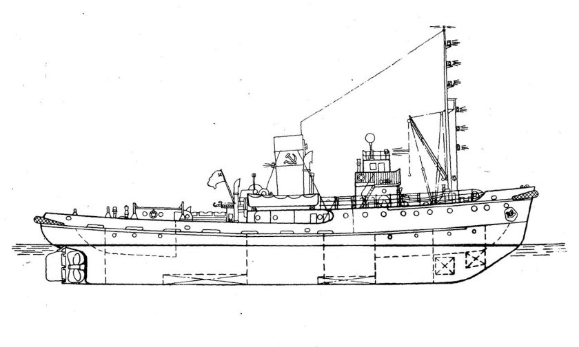 Морской буксир пр 733 чертежи