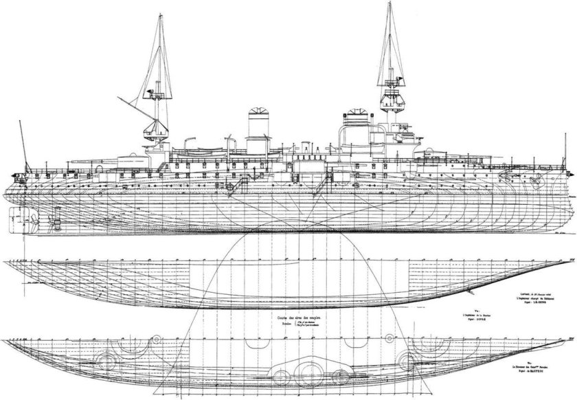 Броненосец Бувэ чертежи