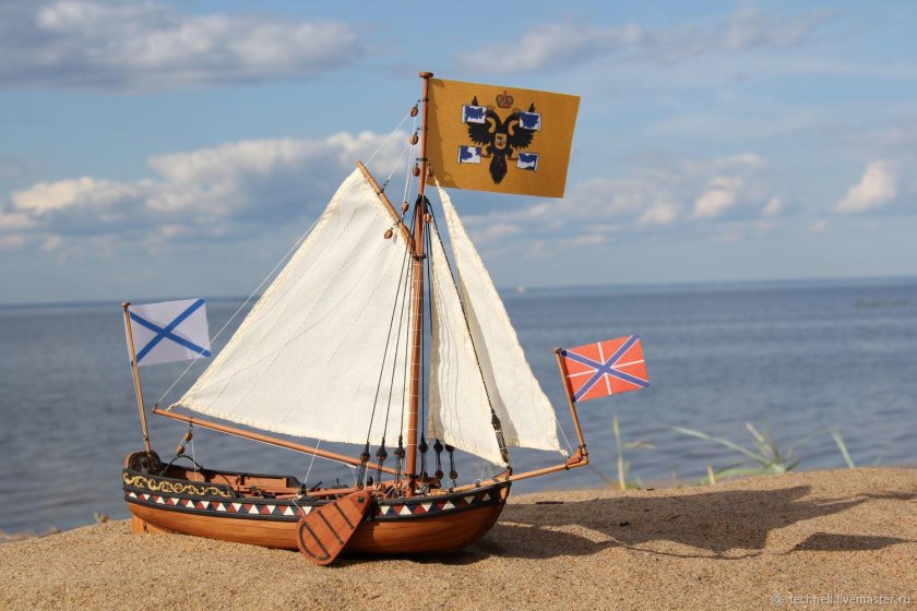 Сборная деревянная модель корабля technell ботик