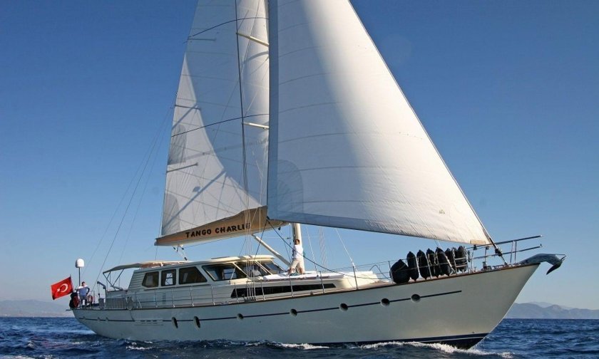 Моторно парусная яхта Дюгонь