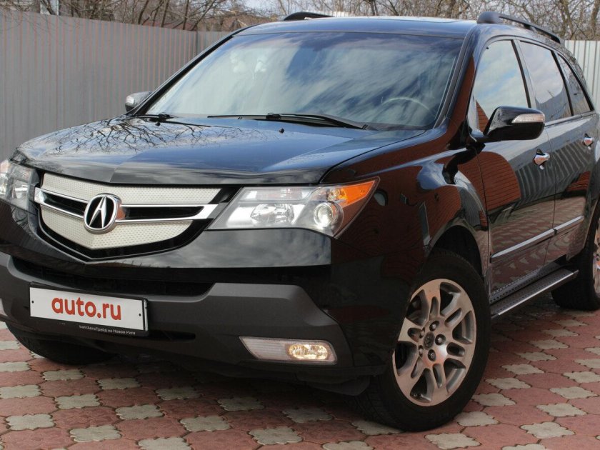 Acura MDX 2009 на черных дисках