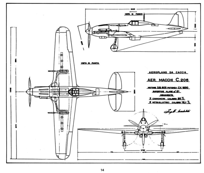 Макки 202 истребитель чертежи