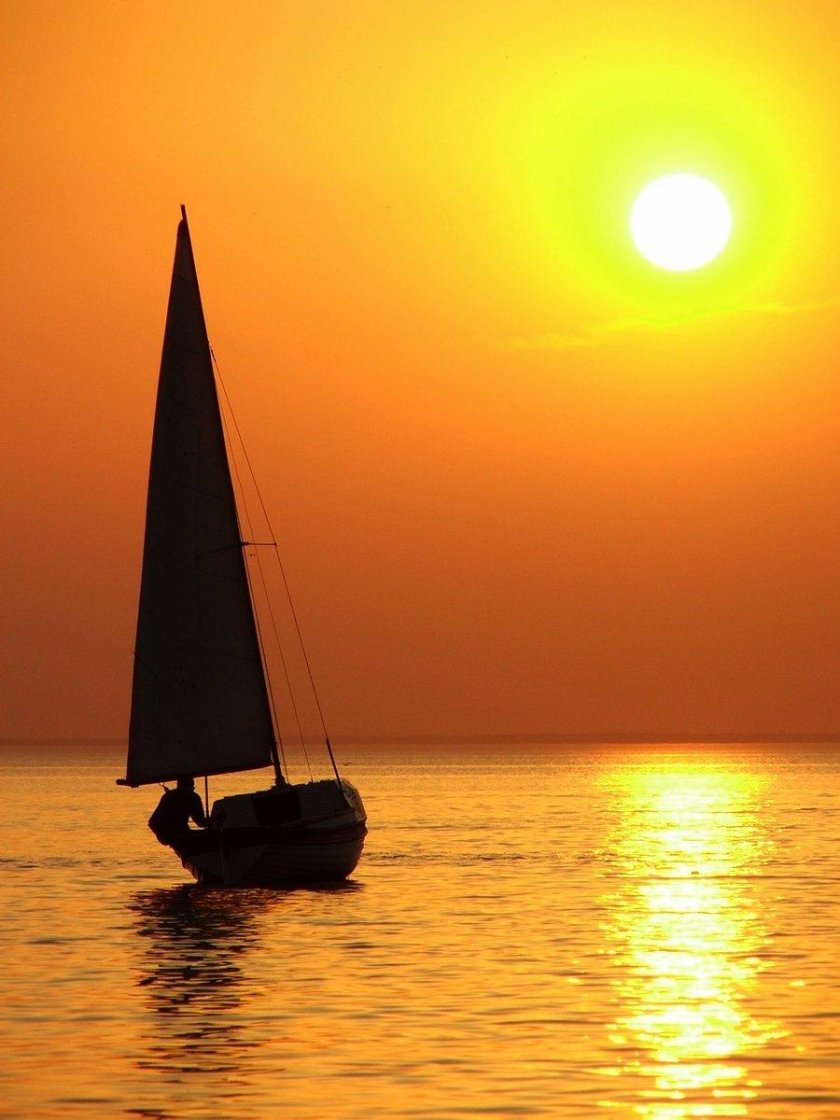 Закат на море