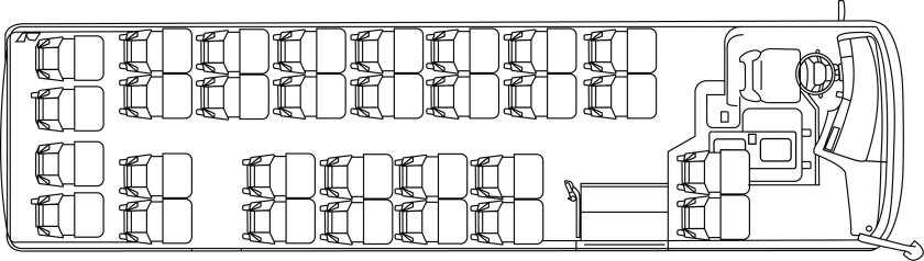 Автобус СИМАЗ расположение мест