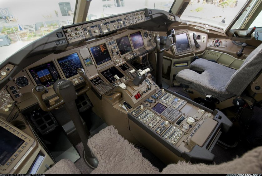 Boeing 777 кабина пилотов