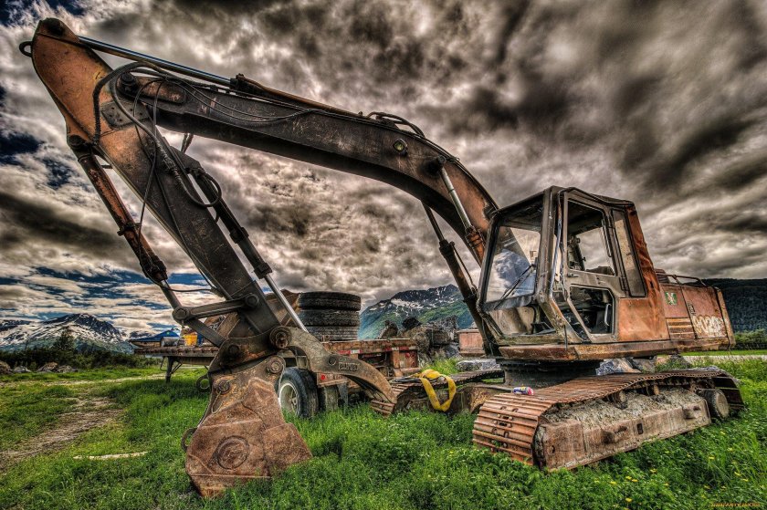 Красивый экскаватор