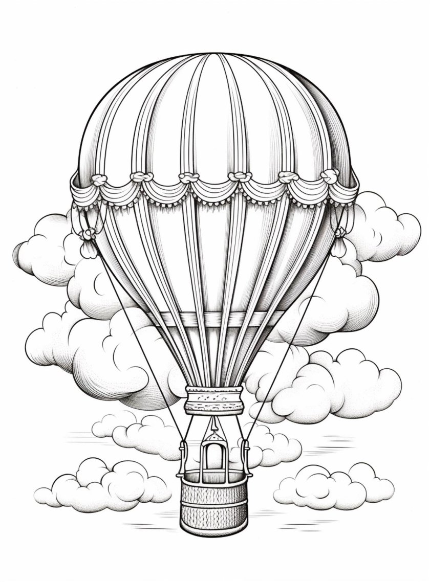 Воздушный шар рисунок для срисовки