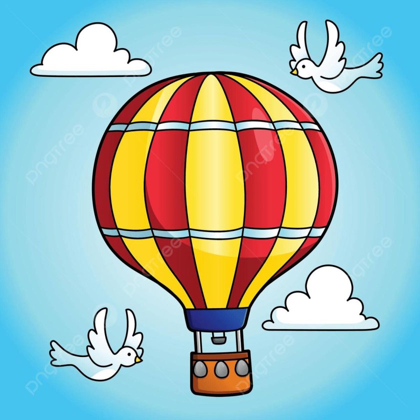 Воздушный шар раскраска