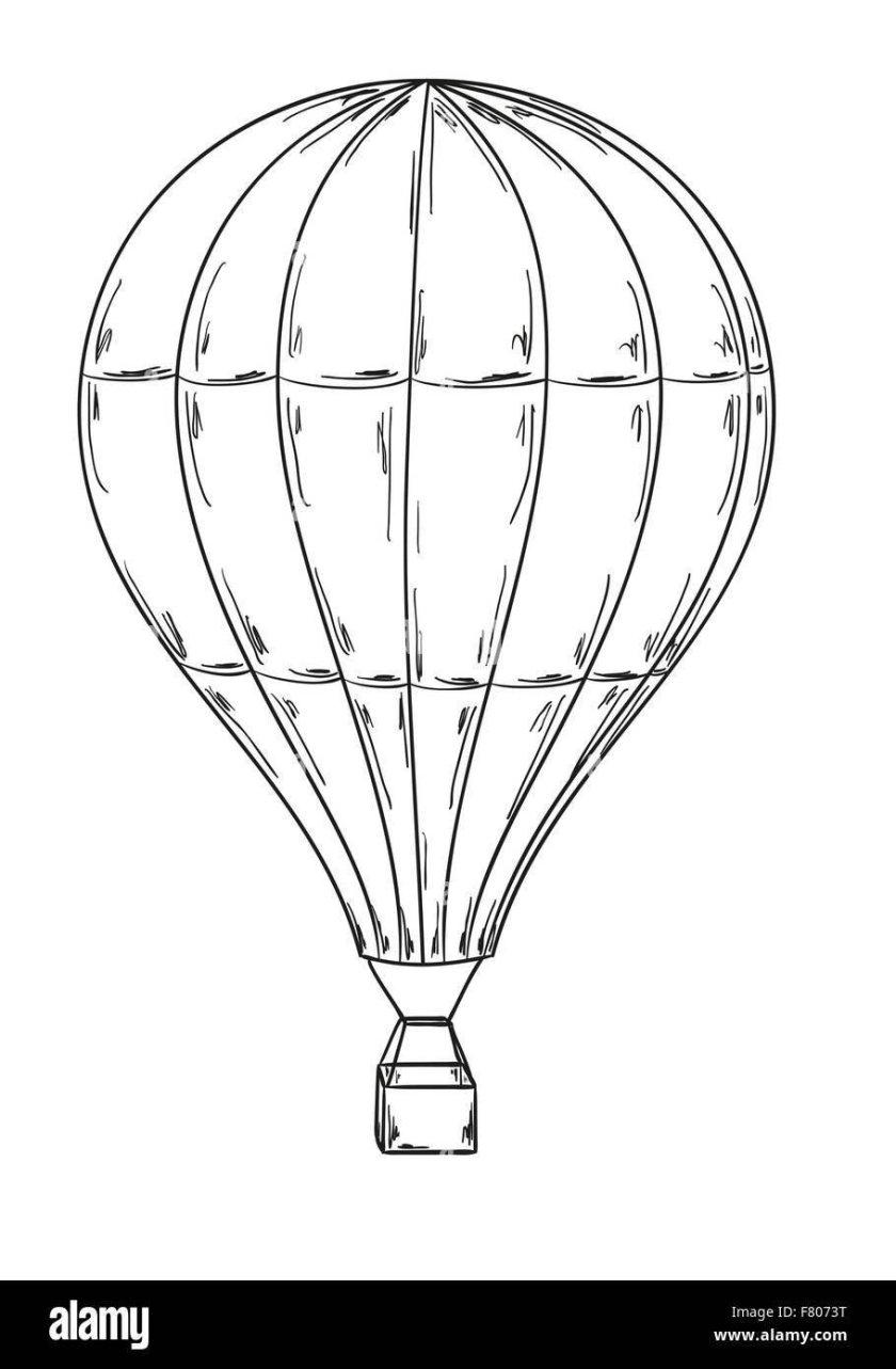 Воздушный шар с корзиной