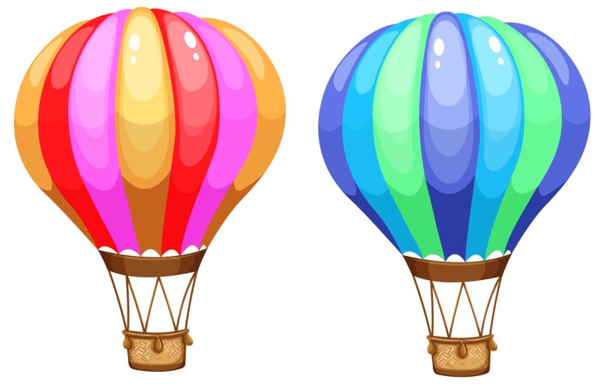 Воздушный шар с корзиной